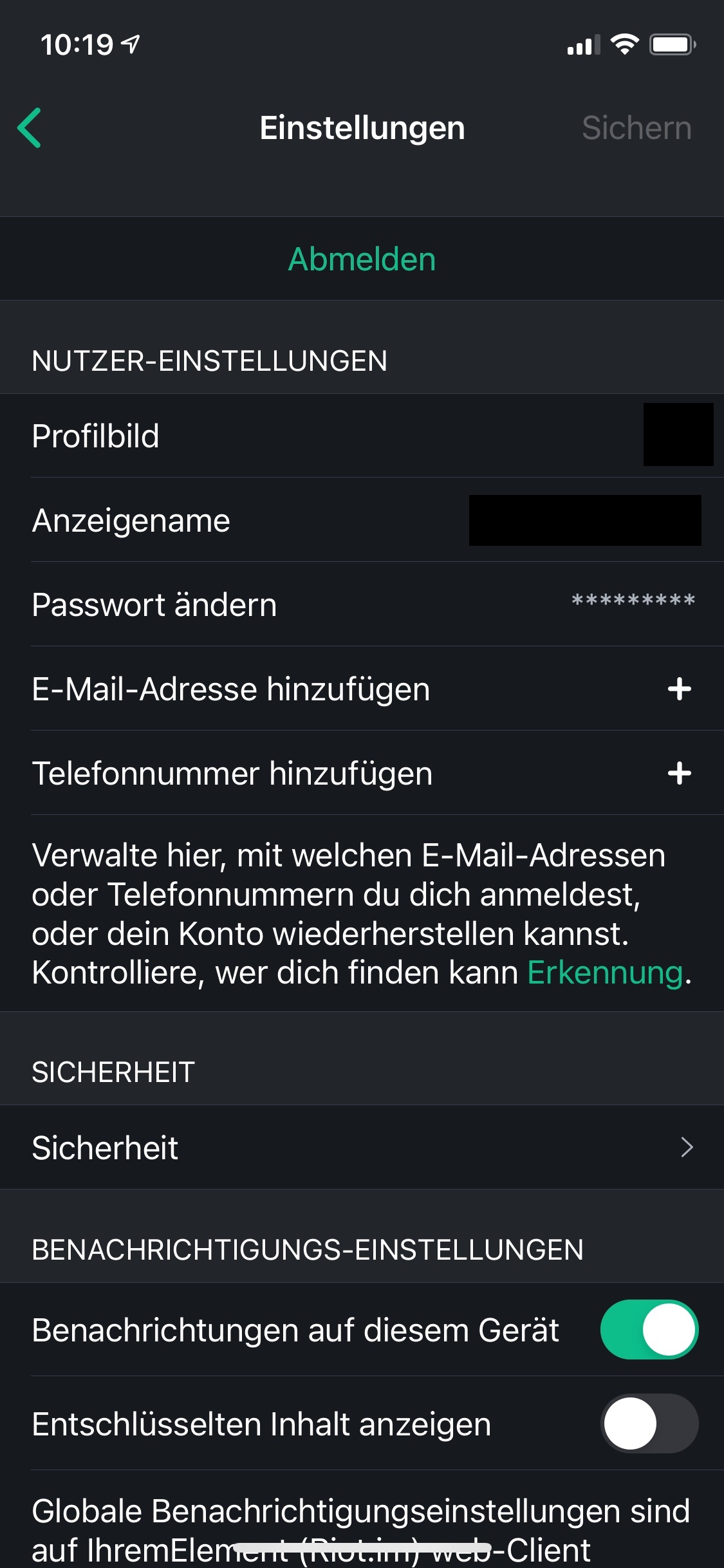 Finden der Eisntellung